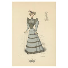 Modas Elegantes de 1889: Litografías de L. Michau y M. de Solar