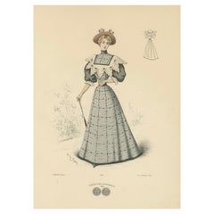 Refinamiento victoriano: Litografía de moda de L. Michau y M. de Solar, 1889