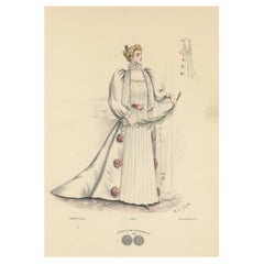 Modas Opulentas de la Época Victoriana: Litografía de L. Michau y M. de Solar