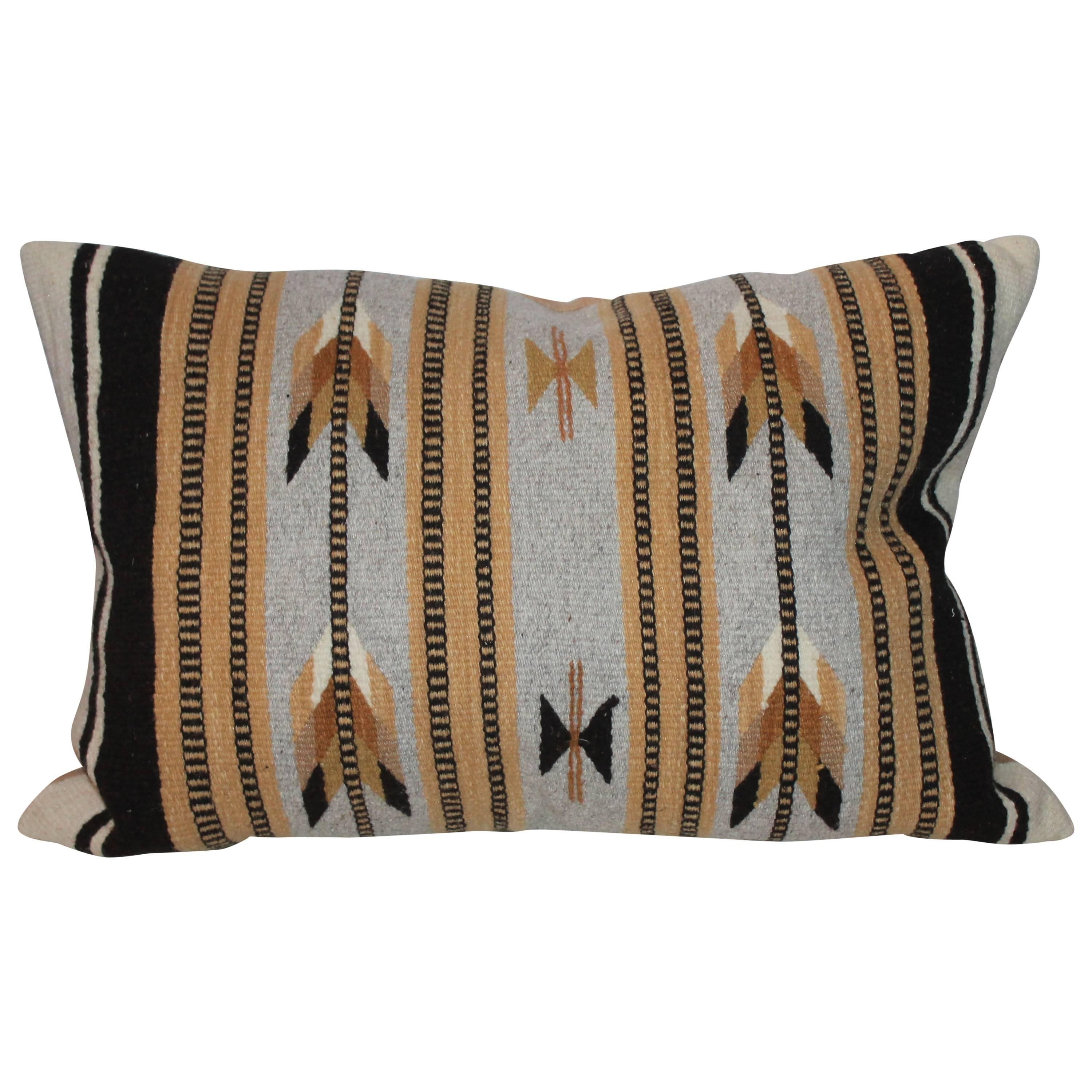Navajo Indian Weaving Arrows Bolster Pillow