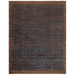 Doris Leslie Blau grand tapis Samarkand géométrique ajusté