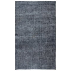 7.5x12.4 Ft Handmade Turkish Large Area Rug in Gray, Modern Oversize Carpet
