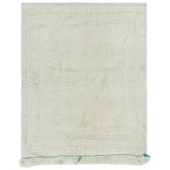 40 "x48" Vintage Handmade Turkish Tulu Rug Made of Natural Un-Dyed Beige Wool (Tapis turc vintage fait main en laine beige non teintée)