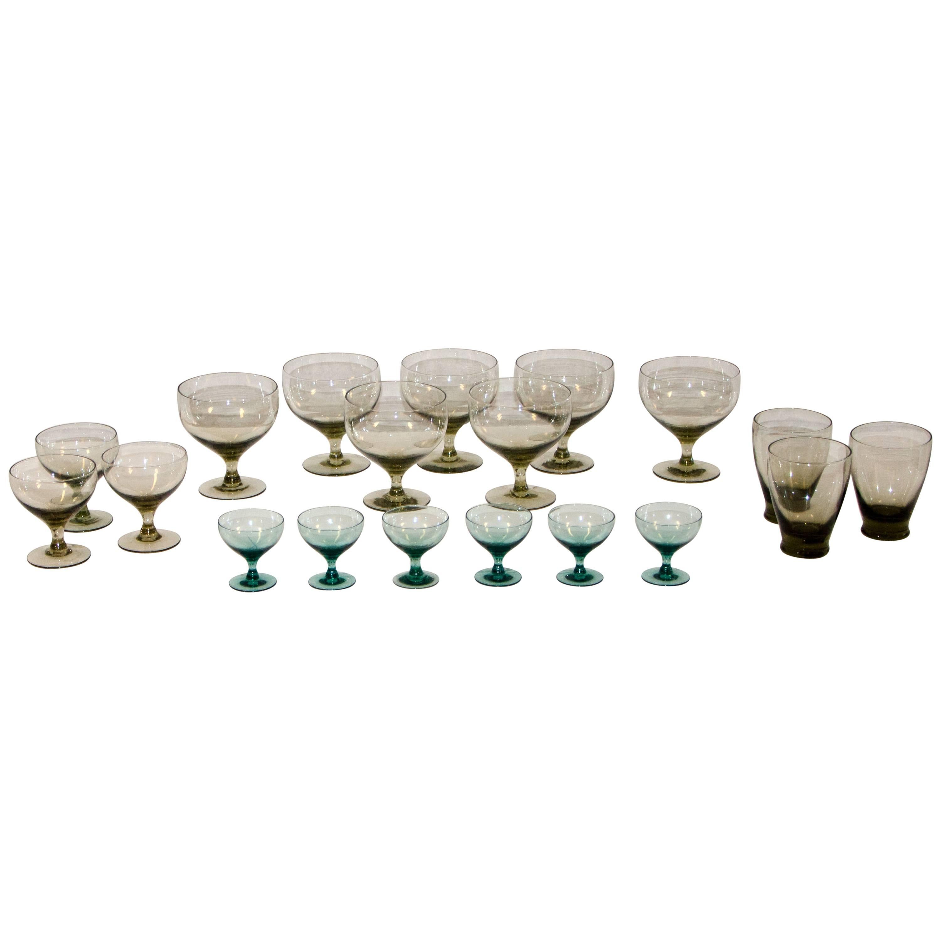 Collection of Morgantown American Modern Glassware by Russel Wright