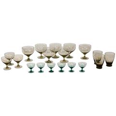 Collection of Morgantown American Modern Glassware by Russel Wright 2