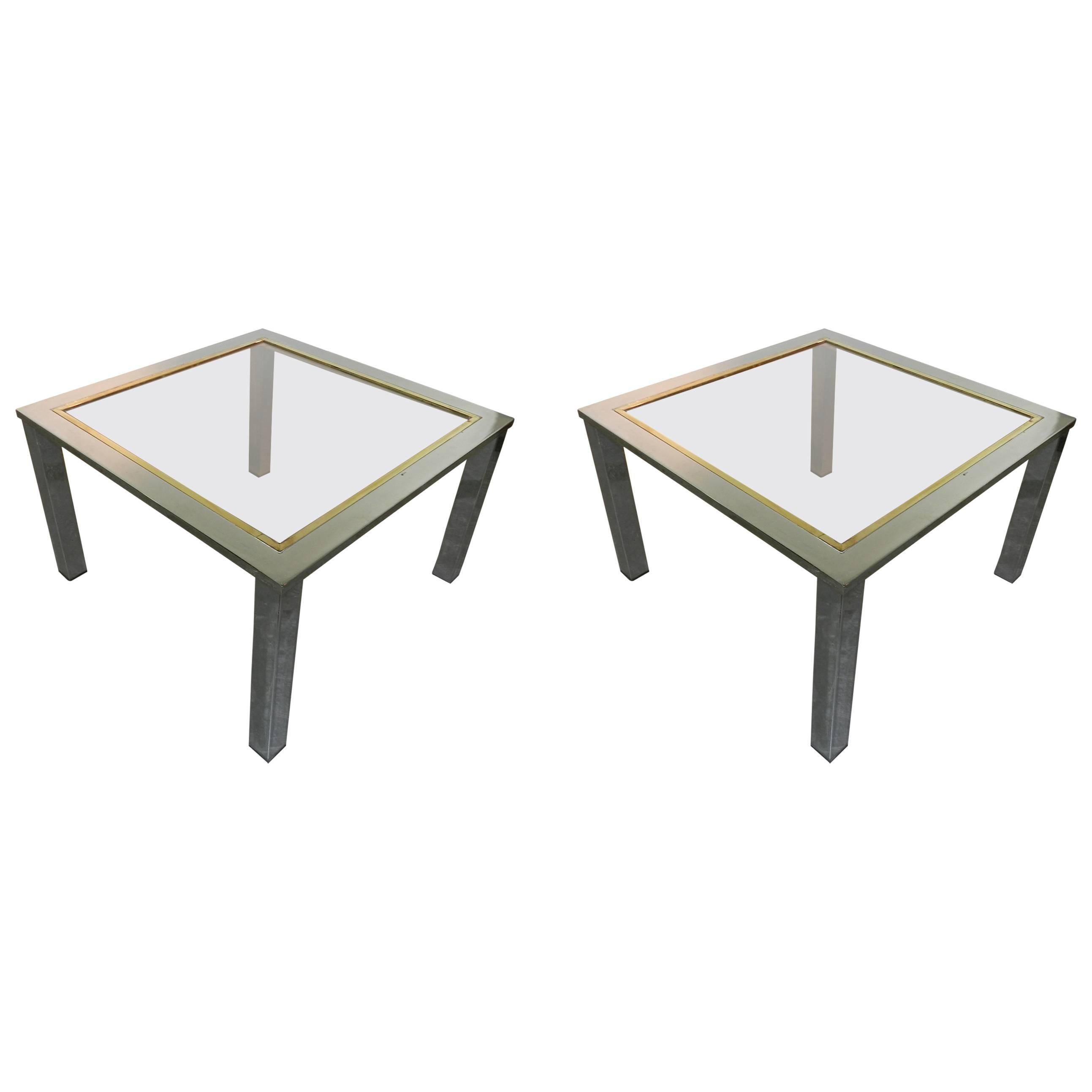 Pair of 1970 Side Tables Attributed to Romeo Rega For Sale