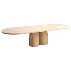 Handcrafted Solid White Oak Barrow Dining Table 120"L by Mary Ratcliffe Studio