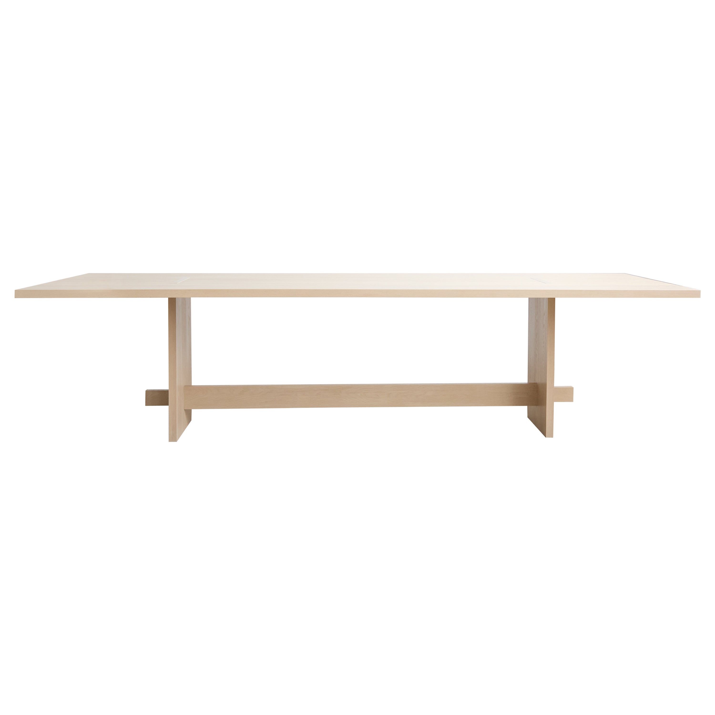 Handcrafted Solid White Oak Himes Dining Table 120"L by Mary Ratcliffe Studio