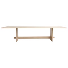 Handcrafted Solid White Oak Himes Dining Table 120"L by Mary Ratcliffe Studio