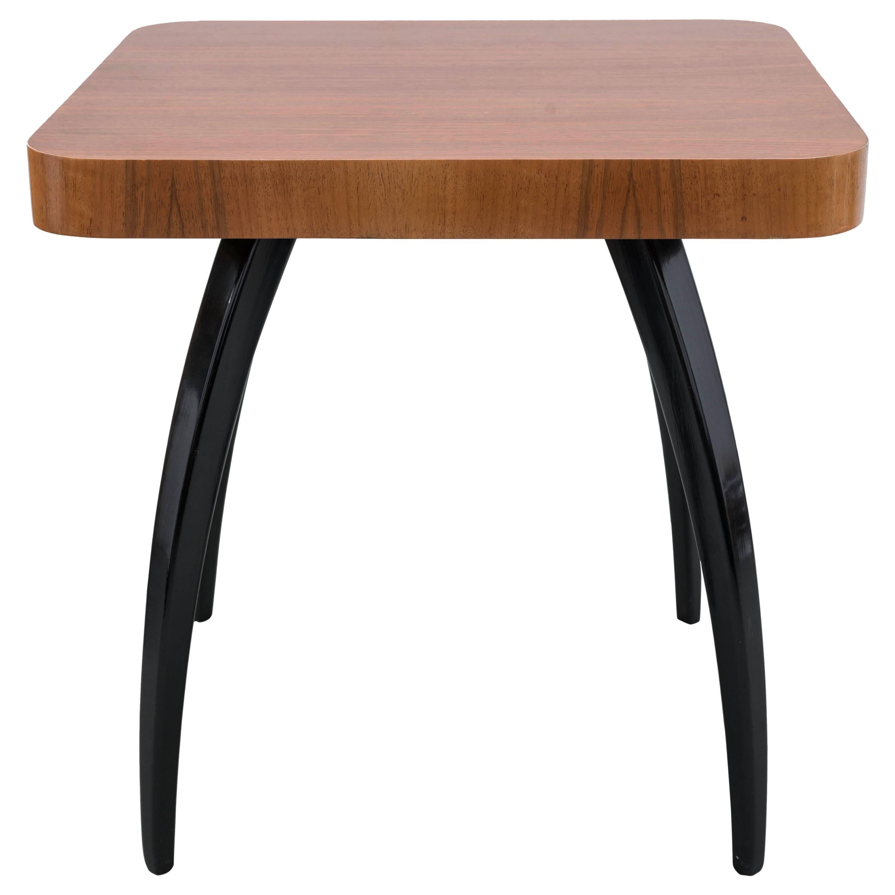 Model H 259 Art Deco Side Table in Wood by J. Halabala for Spojene UP Zavody