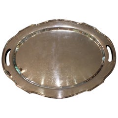 Circa 1940 Silver Plated Tea Tray by Sheffield Silver Co.