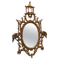 Vintage Chinese Chippendale Pagoda Mirror