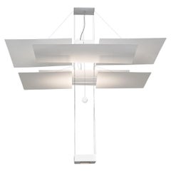 Large 'Oh Mei Ma Kabir Weiss' Chandelier in Aluminum for Ingo Maurer