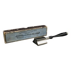 Plancha giratoria para sombreros McDonald's antigua, americana, níquel, herramienta de sombrerería, victoriana