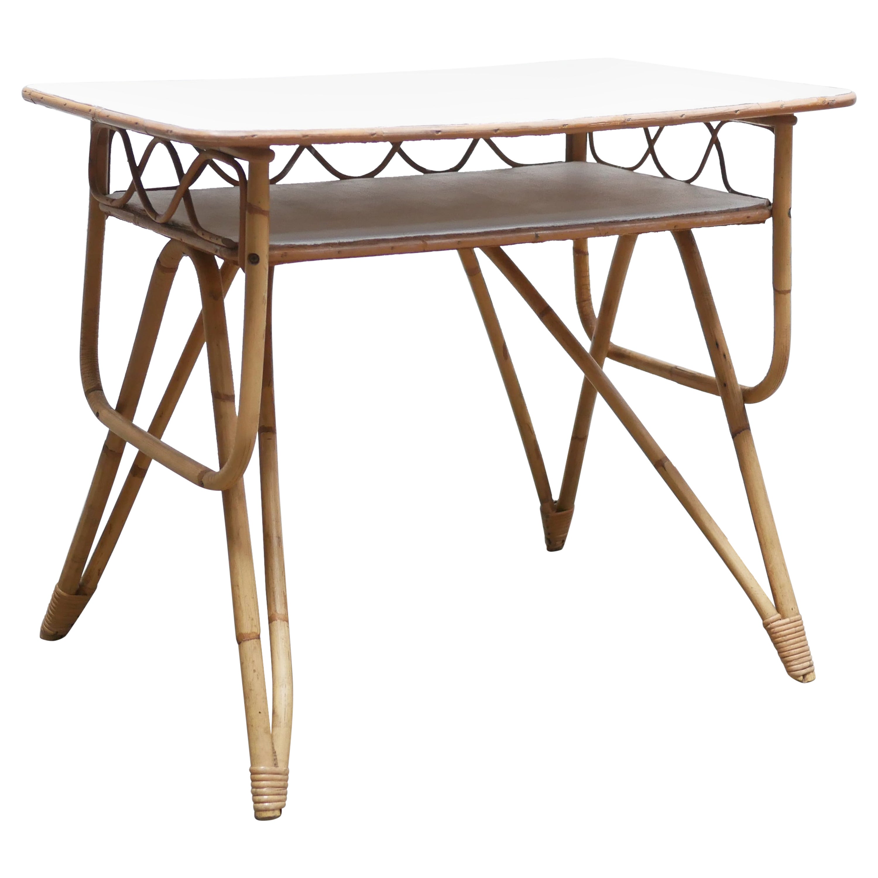 Vintage rattan desk