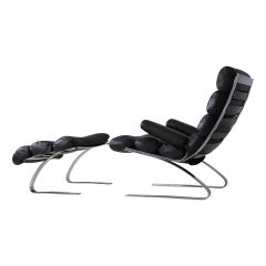 Early 'Sinus' Lounge Chair with ottoman by R. Adolf & H. Schröpfer for COR, 1976
