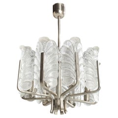 Venini, lustre, métal, verre, Italie, années 1950