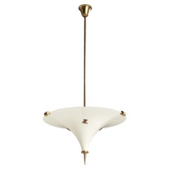Designer autrichien, Design-Light, laiton, métal, Autriche, années 1950