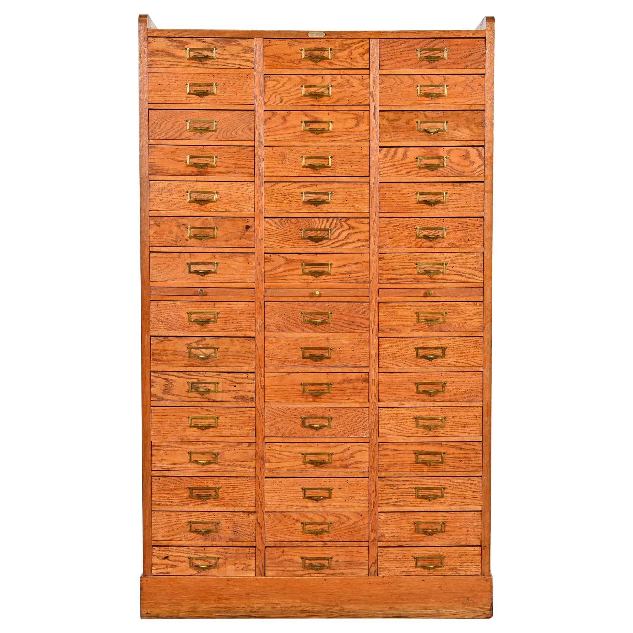 Antique Arts & Crafts Oak 45-Drawer Filing Cabinet or Apothecary Cabinet