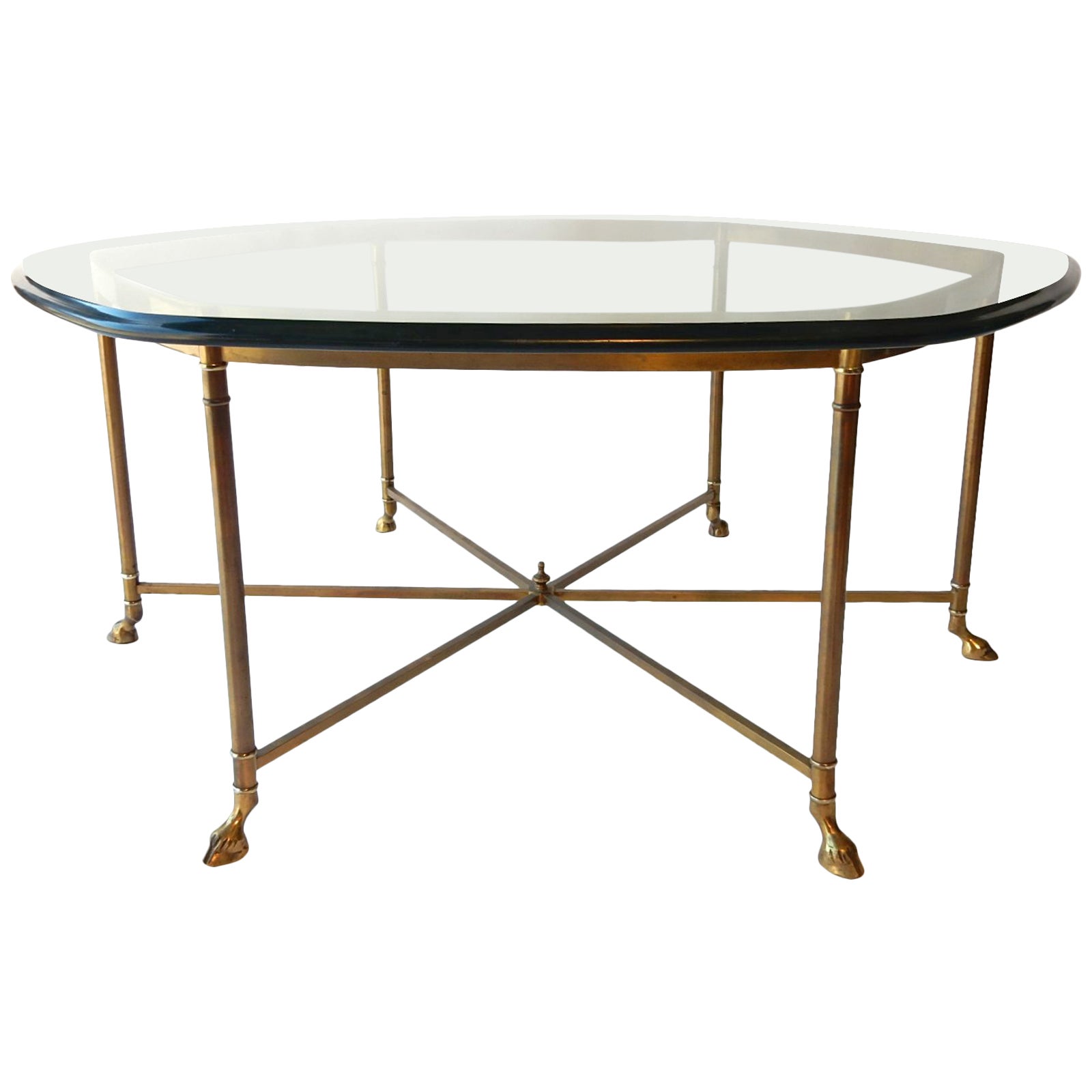 La Barge Brass Hexagonal Cocktail Table For Sale at 1stDibs