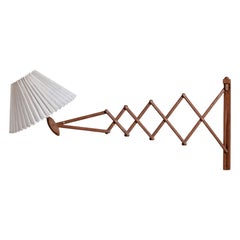 Huge Oak Scissor Wall Lamp,  Le Klint