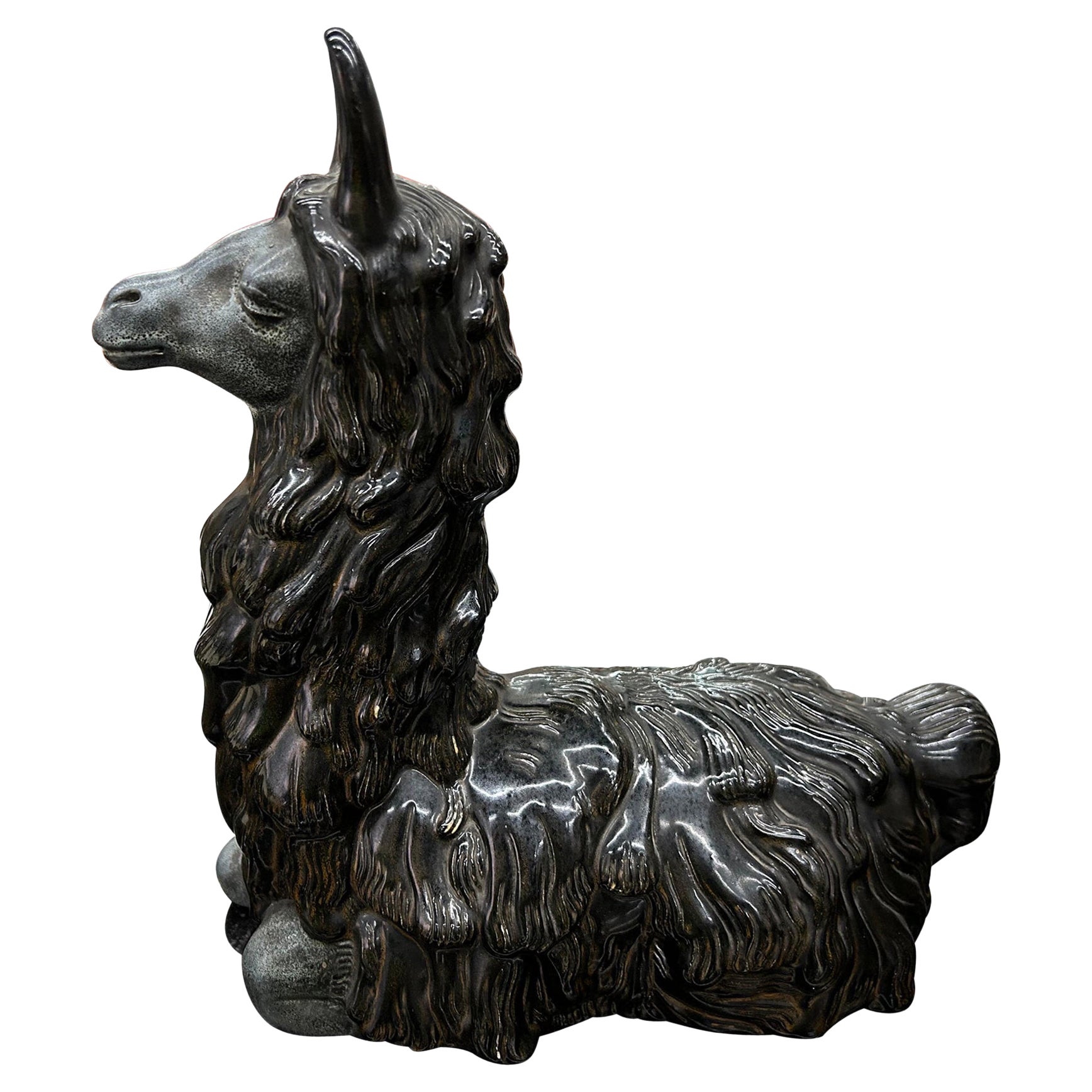 Italian Mid Century Ceramic Llama For Sale