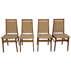 Ensemble de 4 pièces The Moderns Modernity  Chaises de salle à manger en teck à dossier haut Gangso Mobler