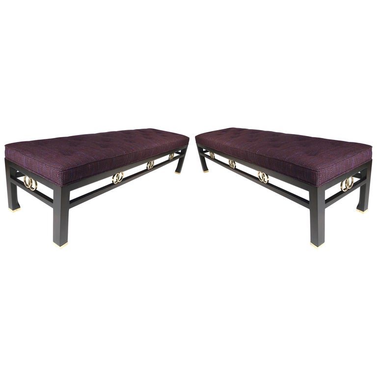 Michael Taylor for Baker Far East Collection Benches For Sale
