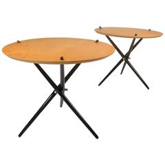 Knoll Tripod Tables 1948 black and wood 7