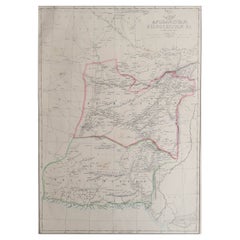 Gran Mapa Antiguo Original de Afganistán. Edward Weller, 1861