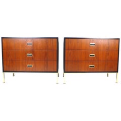 Matching Pair of Three-Drawer Chests by Harvey Probber