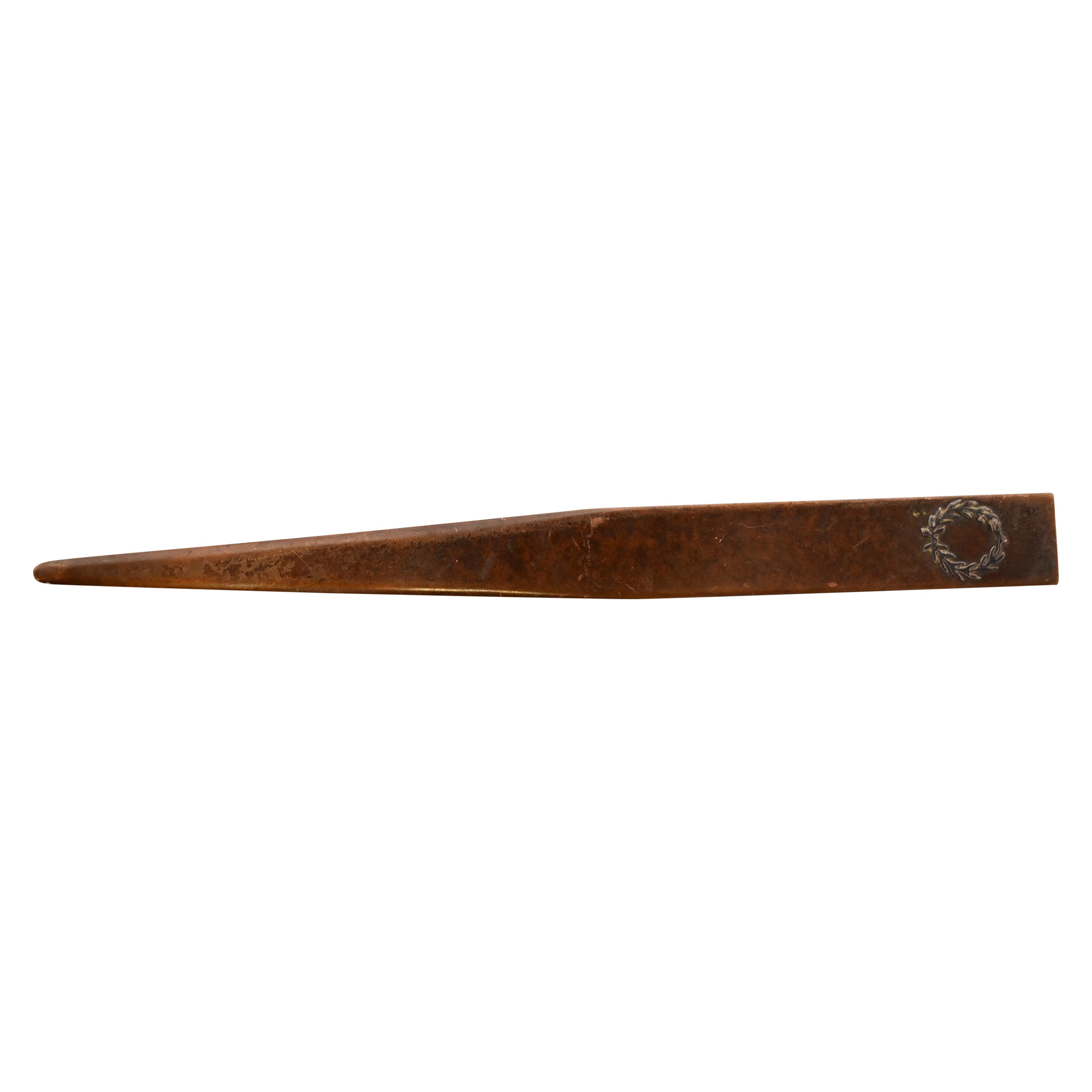 Heintz Arts & Crafts Brieföffner aus Sterlingsilber auf Bronze