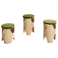 American Designer, Stools, Plywood, Velvet, USA, 1960s
