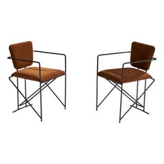Diseñador americano, Sillones, Metal, Tela, EE.UU., Década de 1950