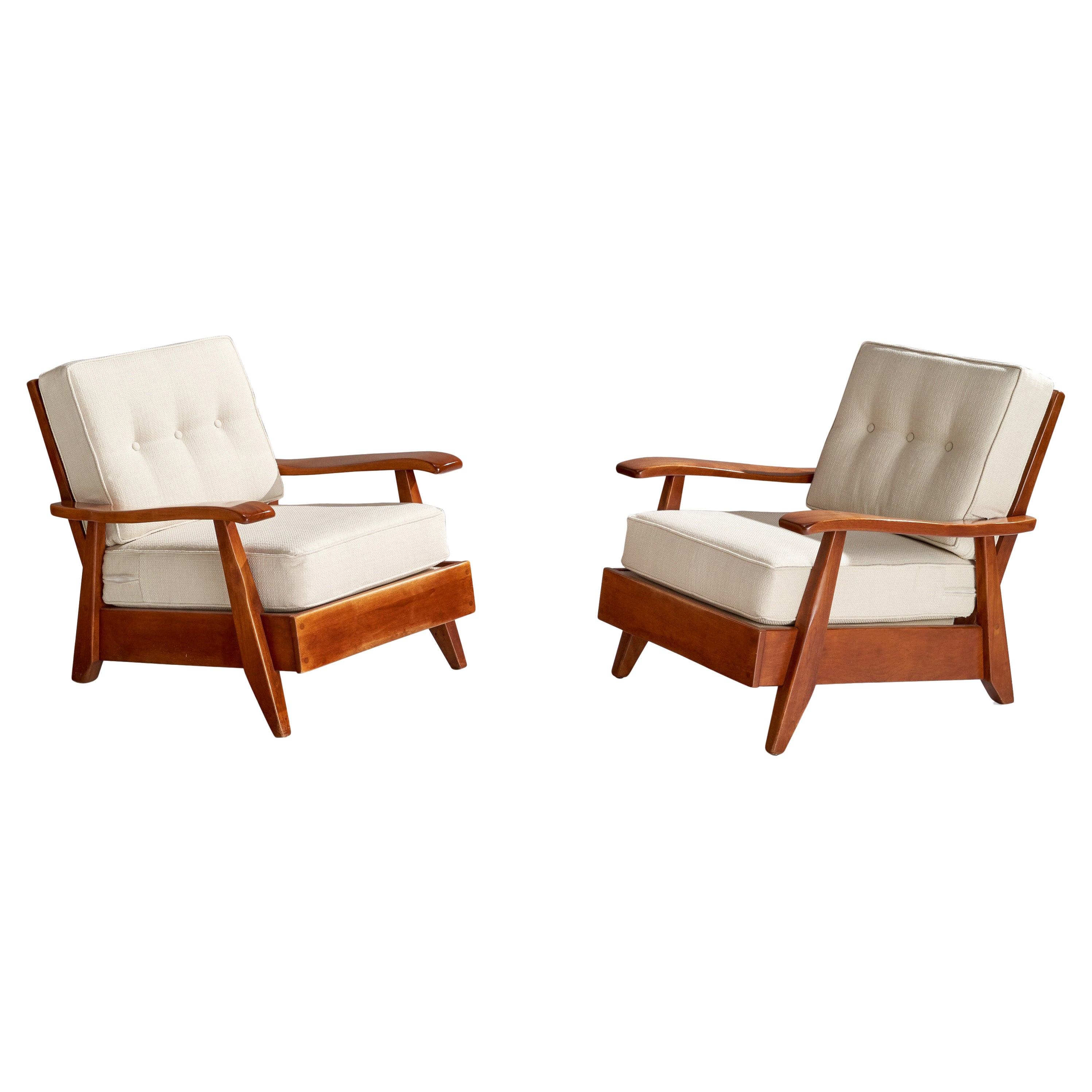 Cushman Furniture, Sedie da salotto, Wood, Fabrice, USA, anni '40