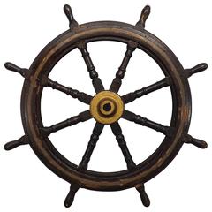 Late 19th Century Rustic Dutch Ship
s Wheel