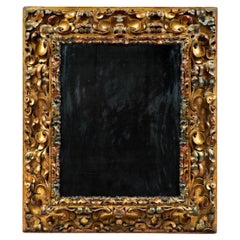Great Carved and Polychromed Italian Mirror