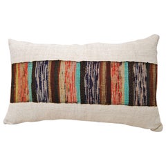 Retro Japanese Hand Loomed Sakiori Obi Pillow