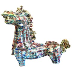 Monumental Ceramiche Guerrieri Murano Venezia Pottery Horse