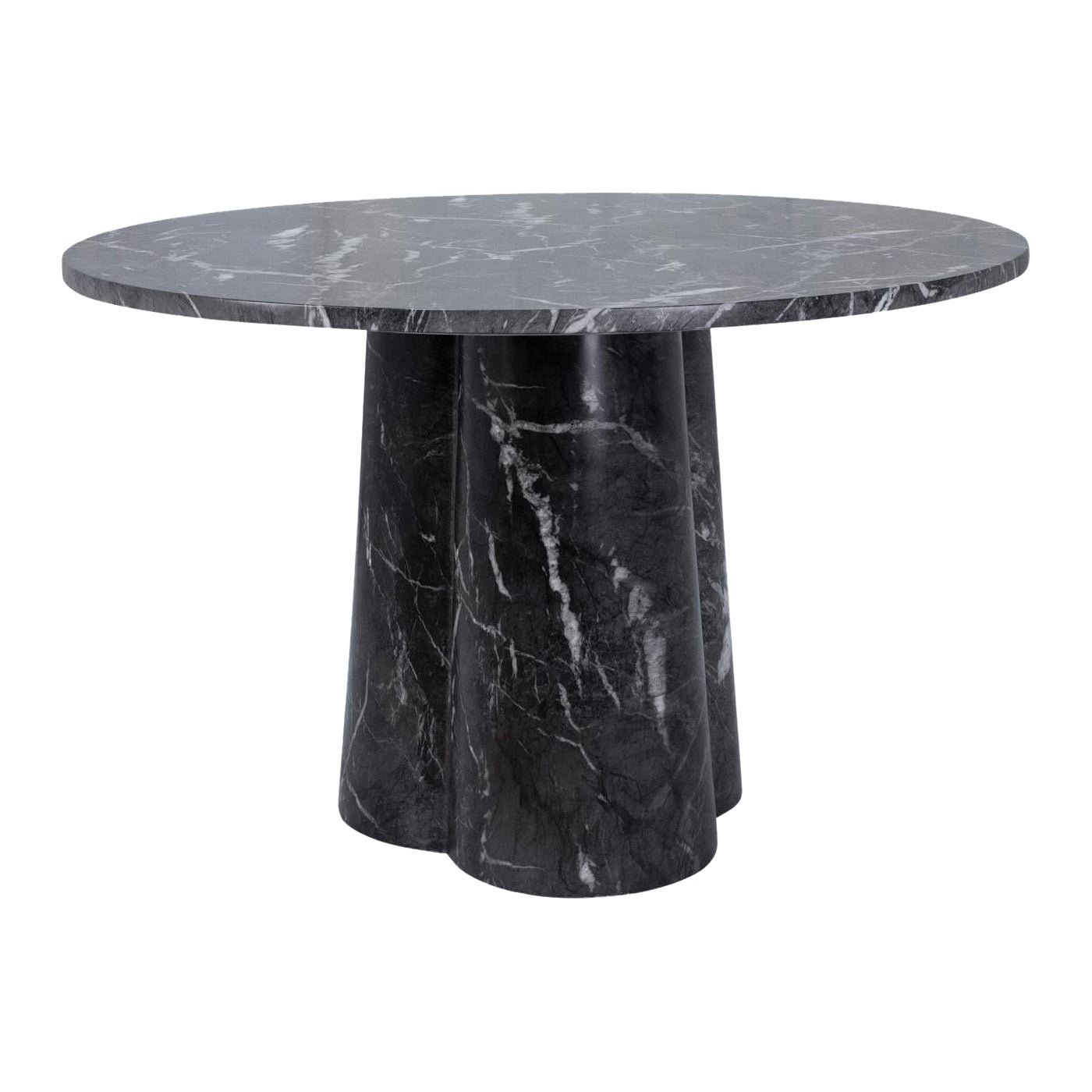Vintage Black Marble Dining Table For Sale at 1stDibs