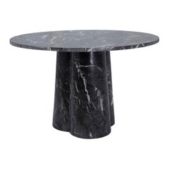 Marbled Concrete Pedestal Table