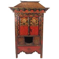 Antique Tibetan Altar Chest, Late 19th Century