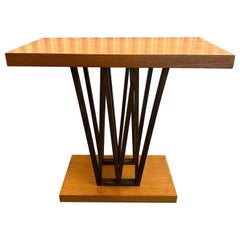 Paul Frankl Petite Combed Oak Console Table, c. 1950