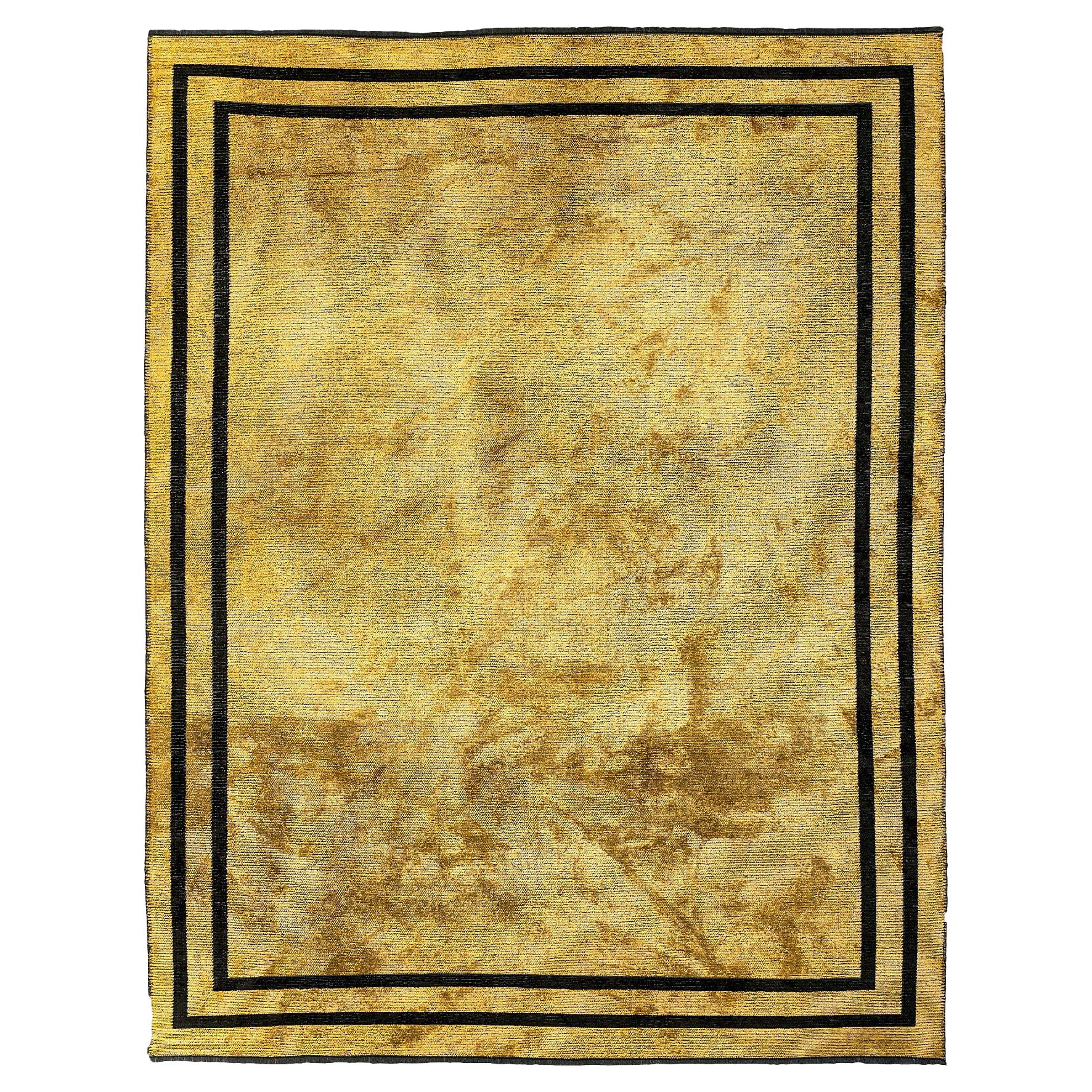 Im Angebot: Modern No Pattern Solid Color Luxury Area Rug,  (Gelb)