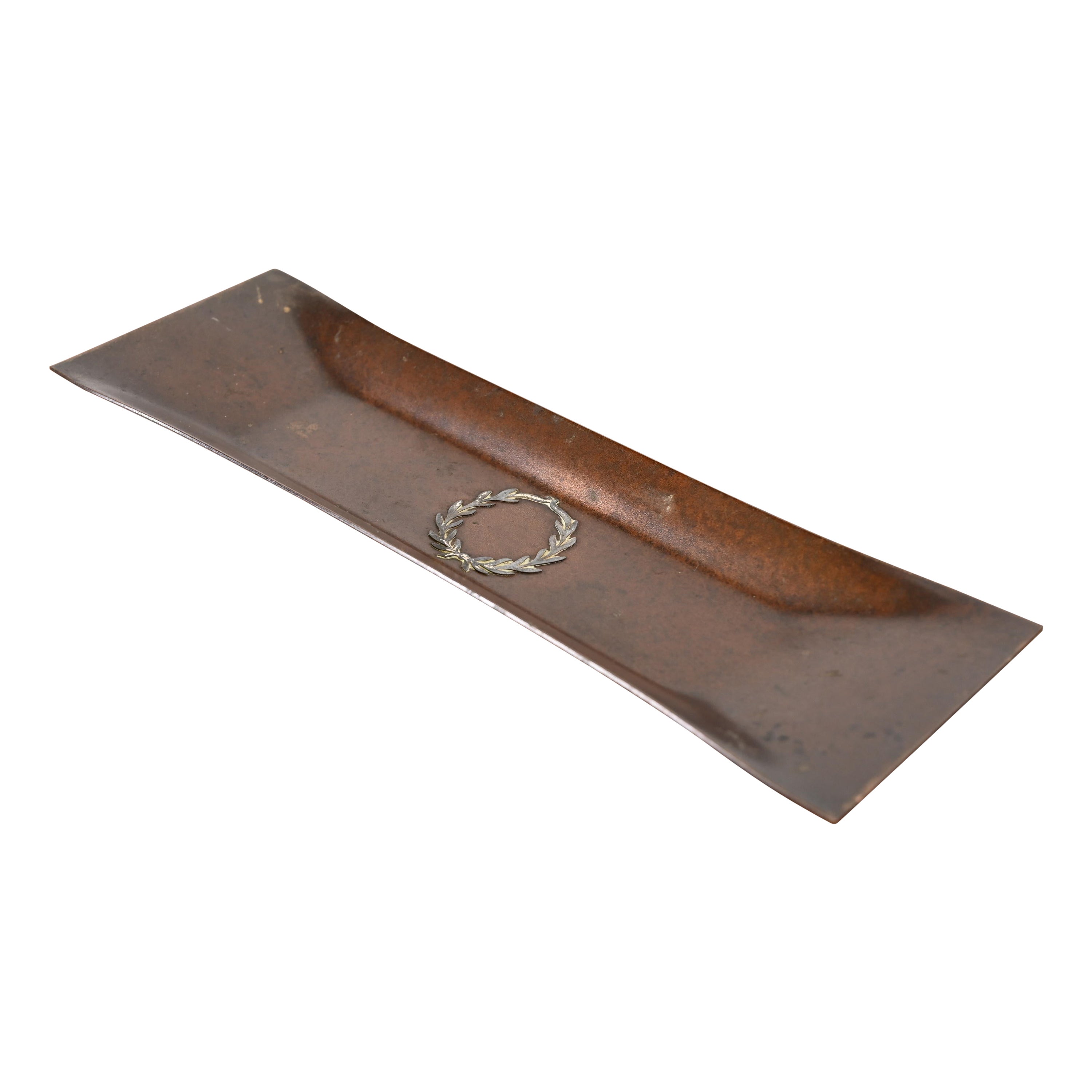 Heintz Arts & Crafts Stifttablett aus Sterlingsilber auf Bronze von Heintz