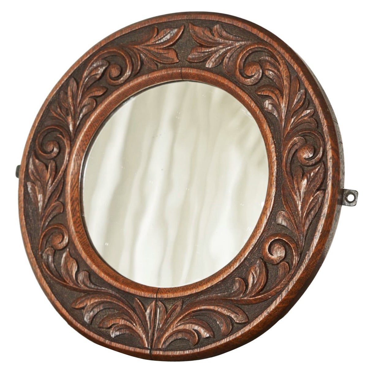High Victorian Wall Mirror in Carved Oak United Kingdom 1890s