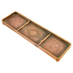 Tiffany Studios New York Graduate Pattern Bronze Doré Stifttablett