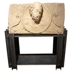 16e Façade de bâtiment Renaissance en relief en pierre sculptée à la main