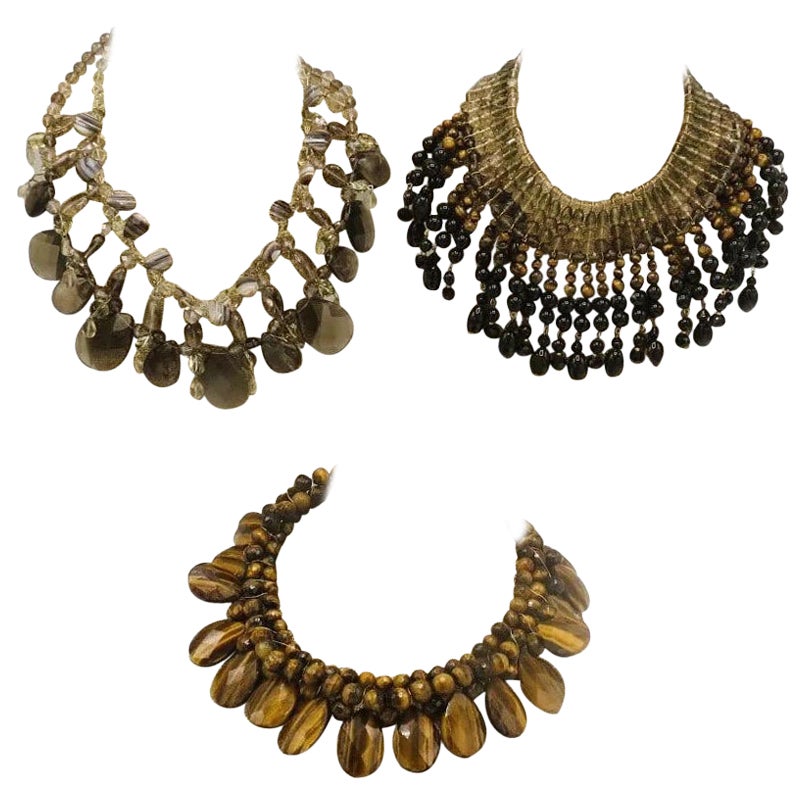 3 Collares de piedras auténticas de Monica Erre
