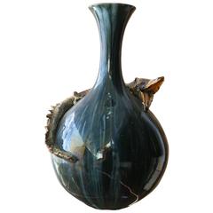 Antique 19th Century Majolica Palissy Vase